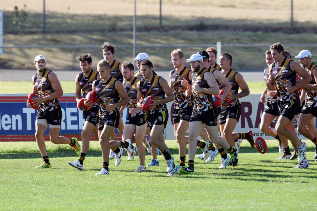 The Tigers were on the prowl in Warrnambool yesterday as Richmond players got in some pre-season training at the city’s Reid Oval during their regional tour.