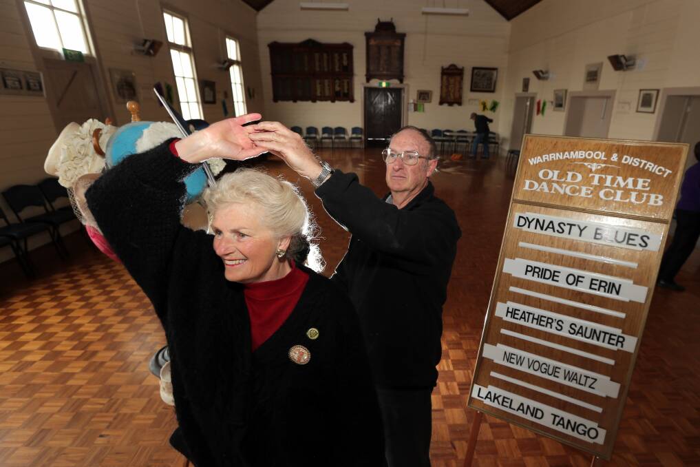 Warrnambool and District Dance Club members Bev and Doug Byron are ready for this weekend’s dance at Allansford hall.