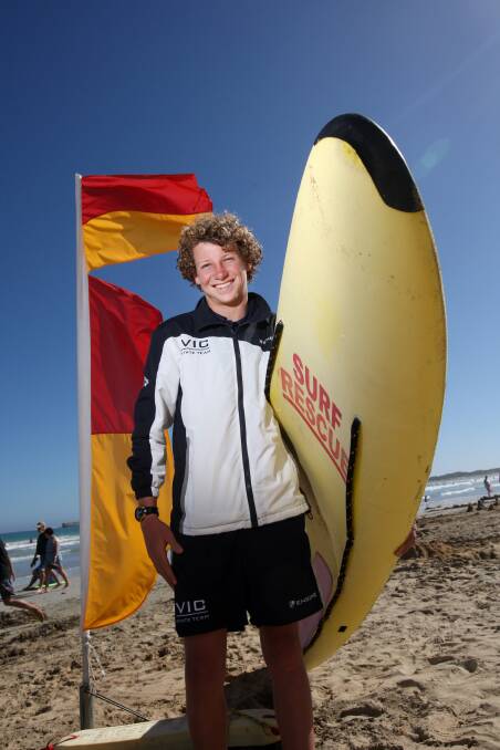 Matthew Hardiman, 14, captained Victoria to victory at the surf lifesaving Southern States Challenge. 