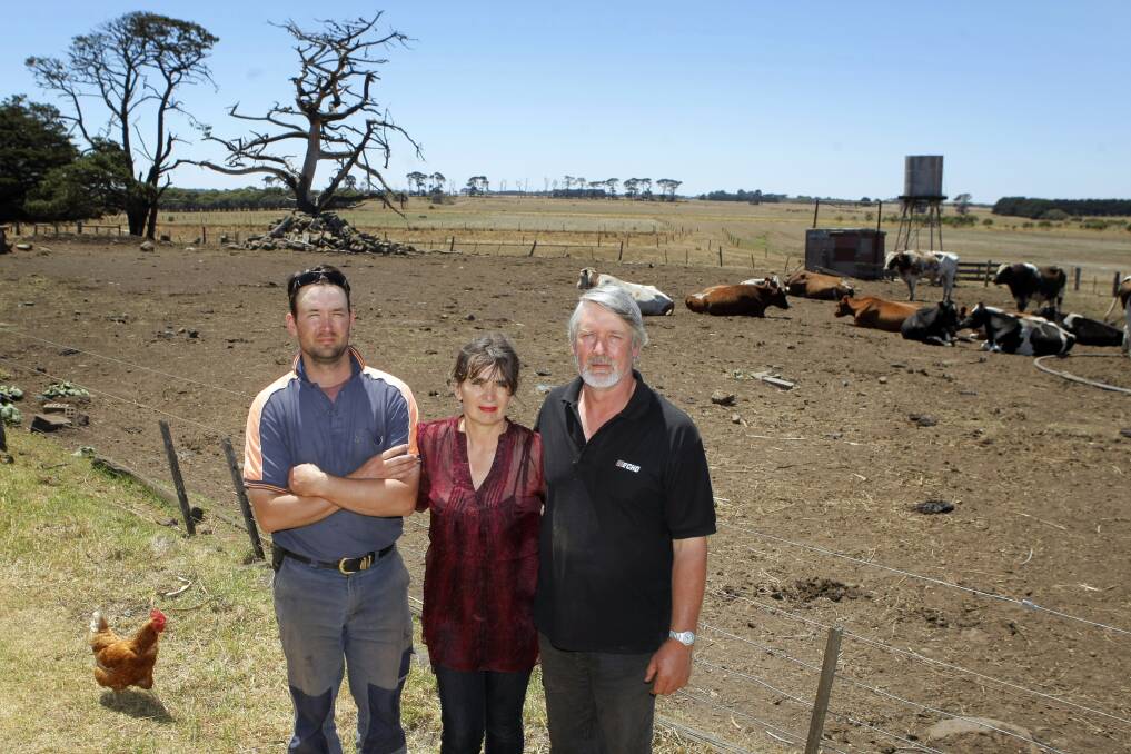 Only one of Gail and Trevor Emeny’s four sons, Paul (left), is still on the Wangoom dairy farm they moved from New Zealand to buy 16 years ago.