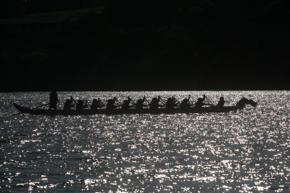The dragon boat on the Hopkins River.