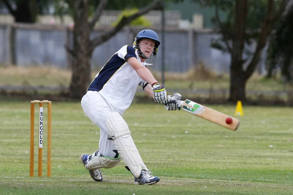 Woodford’s Jake McKinnon top scored with 44 against Noorat in yesterday’s Twenty20 matches. 