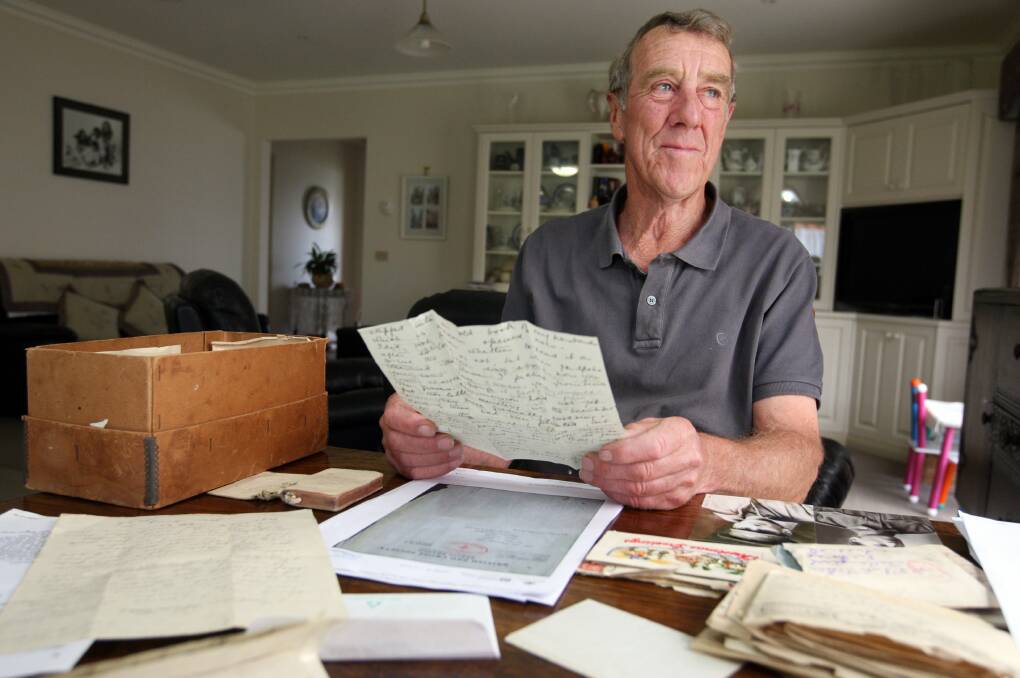 LEFT: Bill McKellar is now the proud custodian of his uncles’ World War One letters and mementoes. 