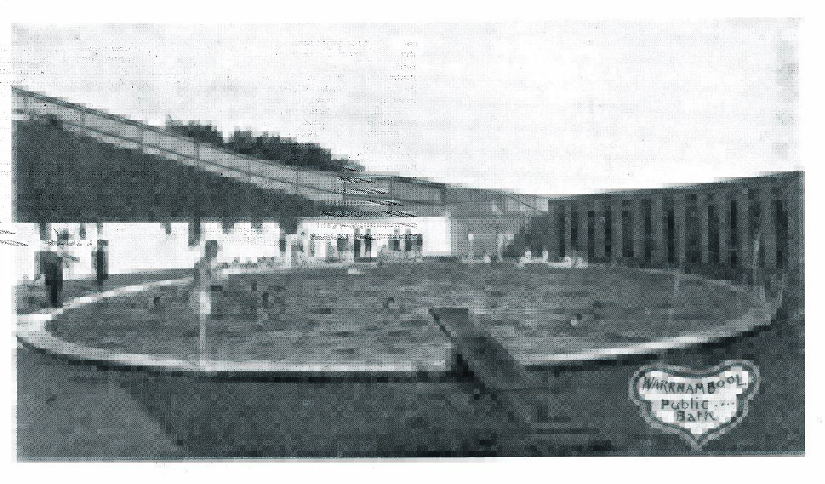 An early image of the Warrnambool Swimming Baths.