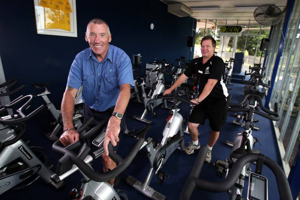 Spin 4Bryn co-organiser Barry Warren (left) and AquaZone services manager Ray Smith are encouraging more participation for the January 31 fund-raiser.