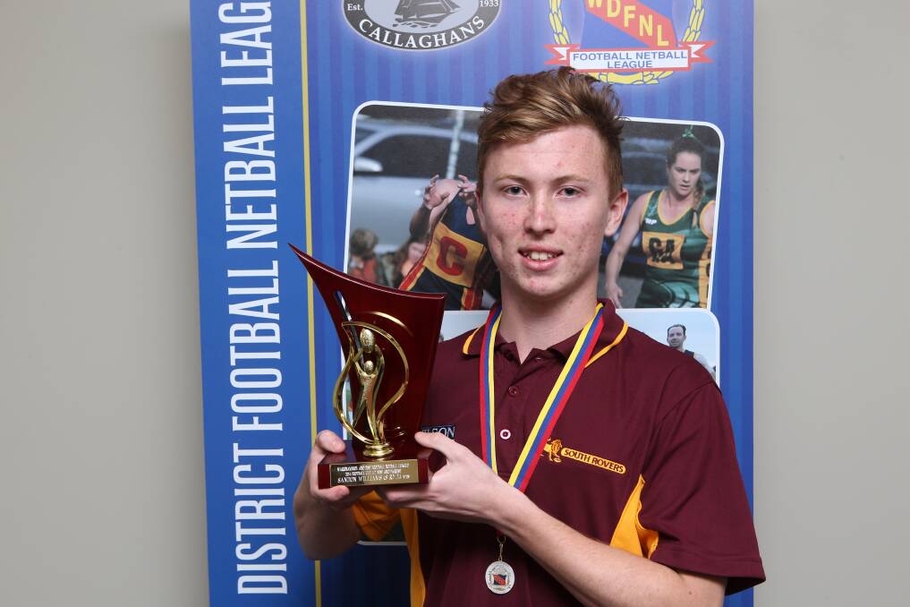 The last votes of the count handed South Rovers onballer Sandon Williams a thrilling win in the under 17½ best and fairest award. 140813AS42 Picture: AARON SAWALL