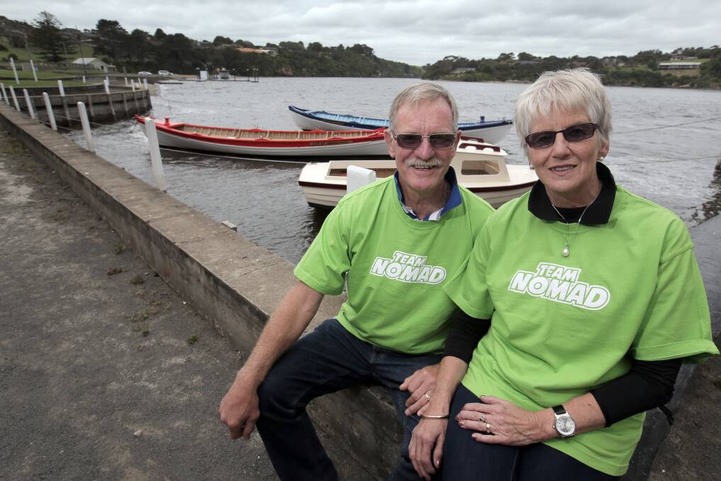Team Nomad — aka Ian and Judy Pyke, of Colac — are visiting the region as part of the Escape2 Adventure challenge. 