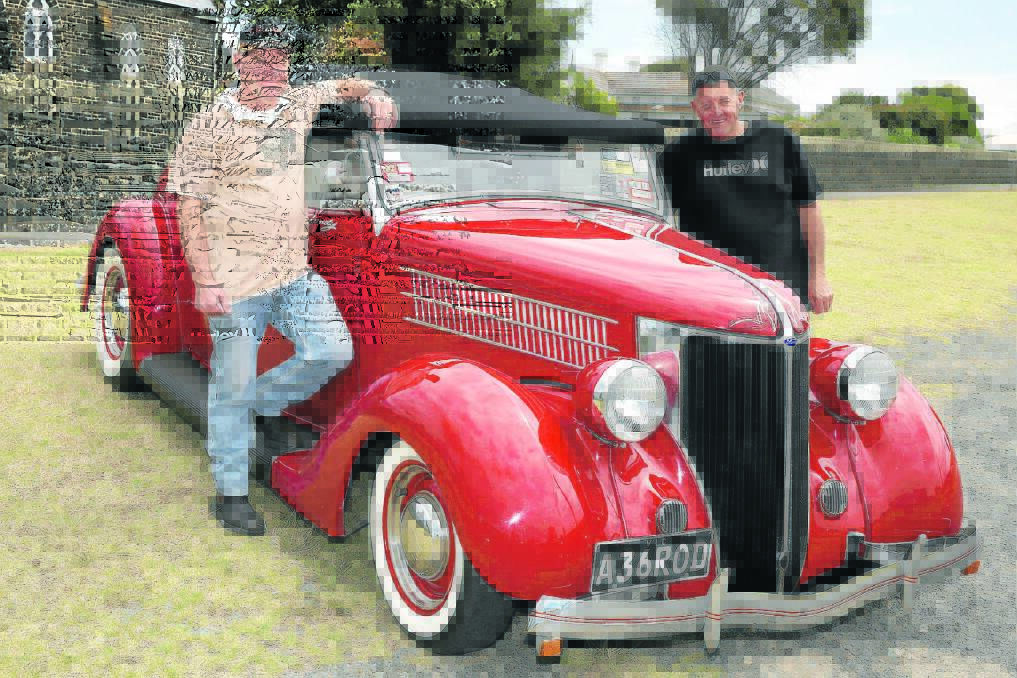 South West Street Rodders Brian Watt (left) and Trevor Fry are ready for the club’s annual show on Sunday. 