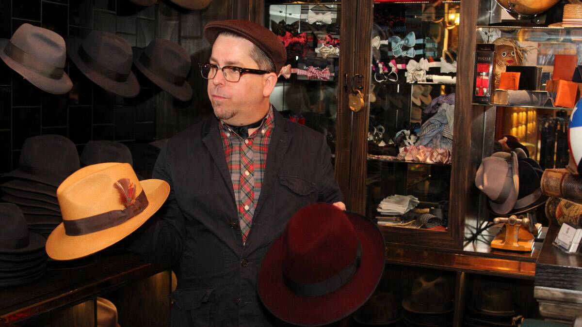 Robert Carroll, owner of the Strand Hatters. Photo: Nick Evershed