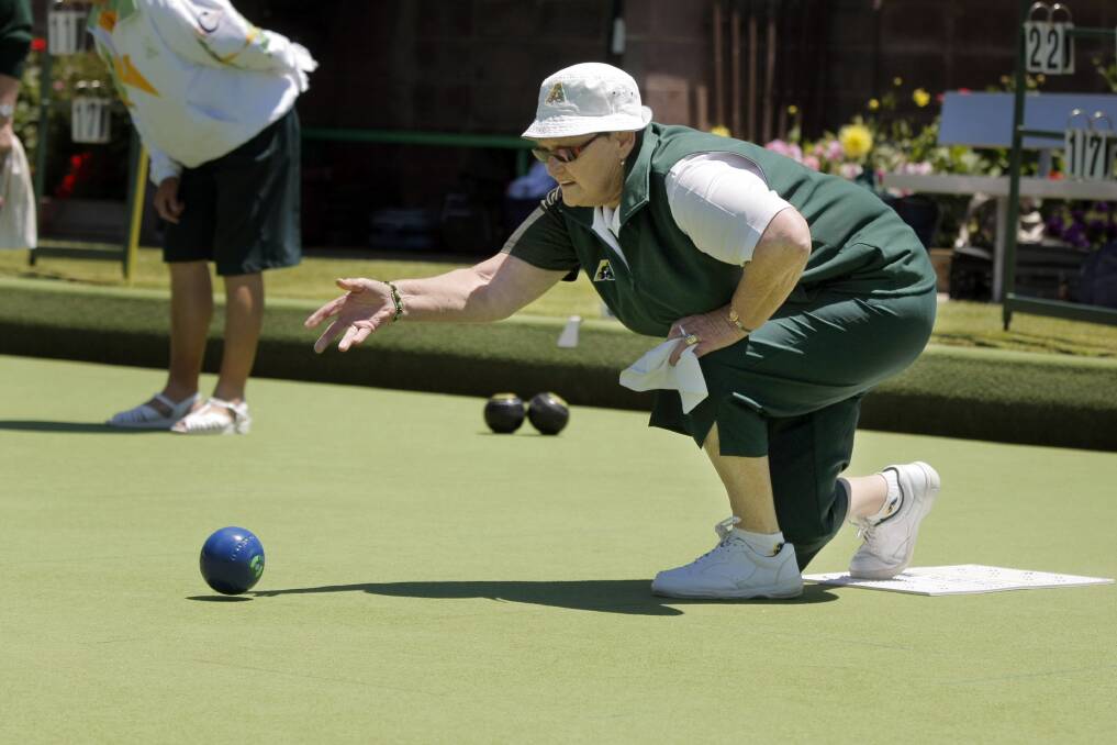 City Memorial Green bowler Betty Hirst received a pleasant surprise after her work on the greens against Terang - top spot.
