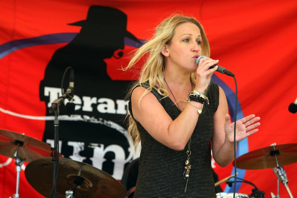 Singer and yodler Johanna Hemara entertains the crowd.