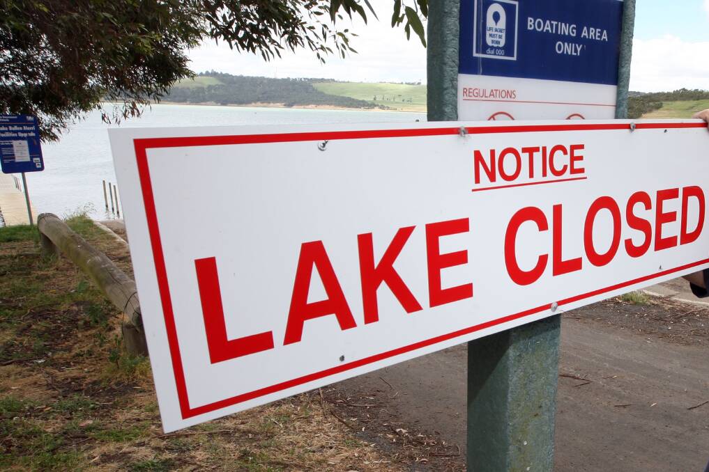 The Corangamite Shire Council has advised against physical contact with Lake Bullen Merri water, including drinking, swimming, fishing, boating, jet-skiing and the consumption of fish caught in the lake.