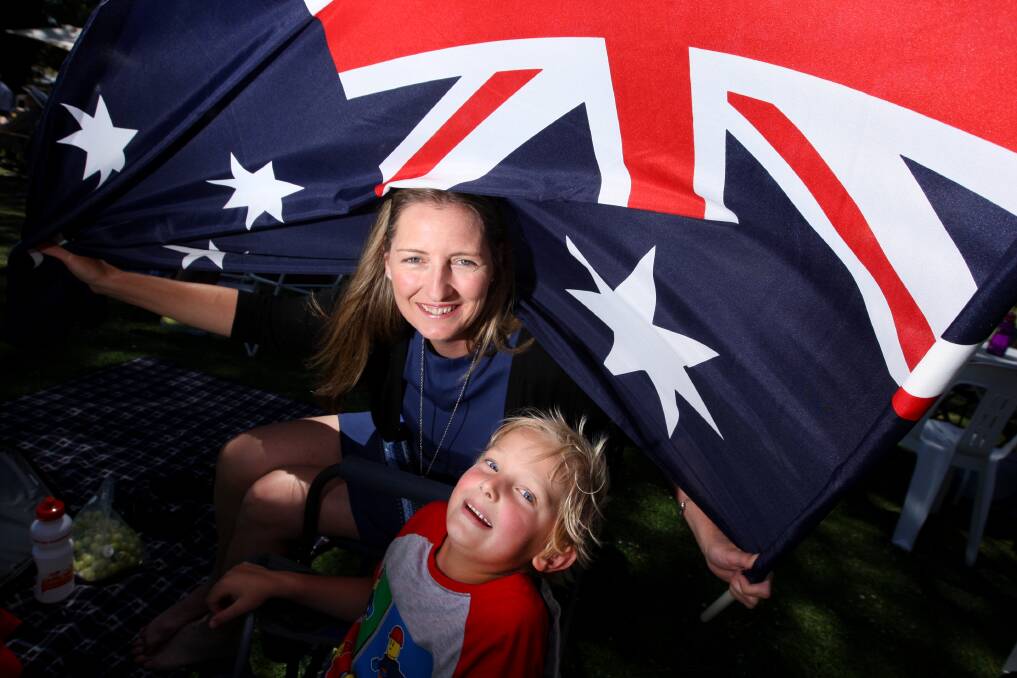 Kellie and Marco Mentha, 6, from Warrnambool. Picture: AARON SAWALL