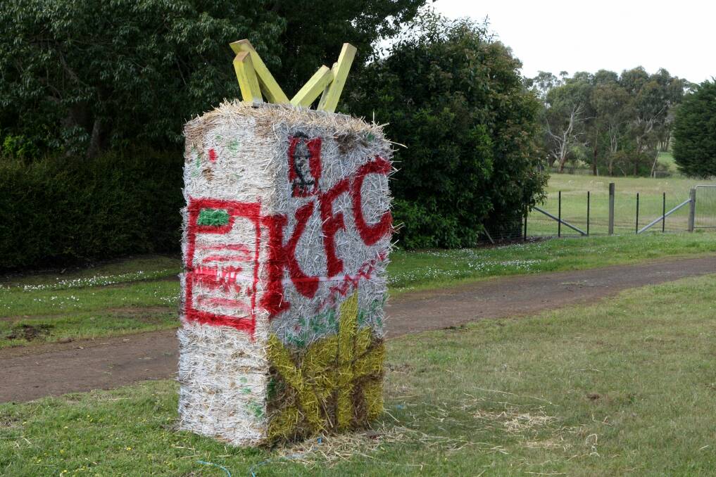 Tarrington is getting ready for its annual Lantern Festival where residents turn hay bales into art. Picture: AARON SAWALL