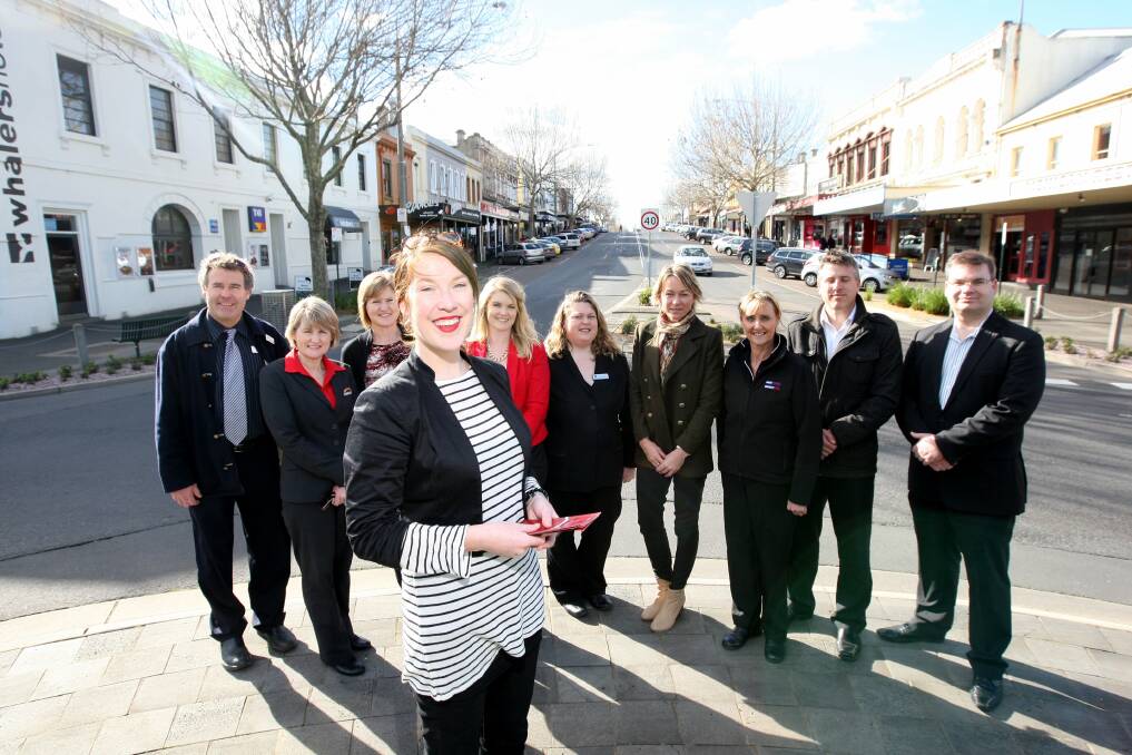 Warrnambool Small Business Festival event hosts Paul Frusher, Kim Kavanagh, Robyn White, Annabel Cussen (front), Amy Armstrong, Sarah Napier, Vicki Askew-Thornton, Lindy Watson, Elliot Gould, and Gordon Johnson. Picture: AARON SAWALL