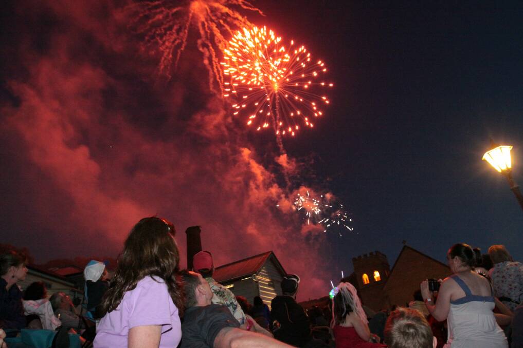 Fireworks erupt over Flagstaff Hill at last year's festivities.