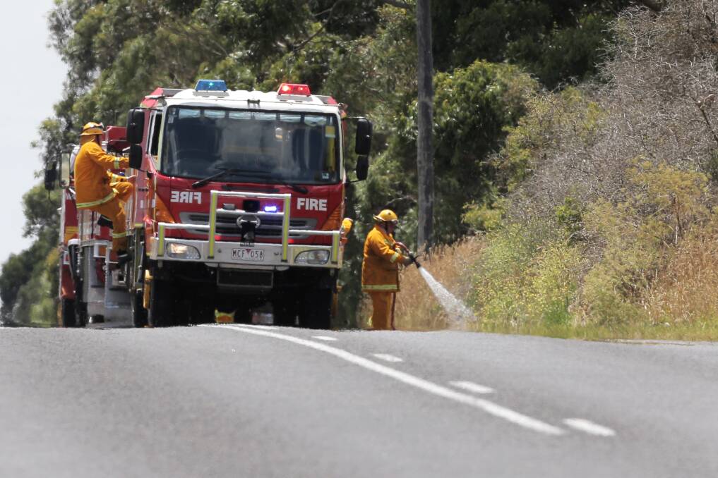 CFA units from Warrnambool and Koroit were called to the grass fire on Southern Cross Road, in Southern Cross at 1.20pm.