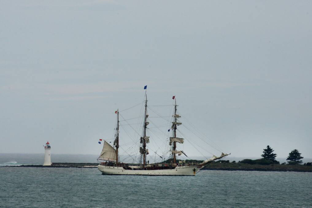 Dutch tall ship Oosterschelde in Port Fairy. Picture:LEANNE PICKETT
