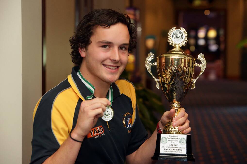 HFNL Judd Cup winner Lachie Barling, 18, from North Warrnambool Eagles. Picture:LEANNE PICKETT