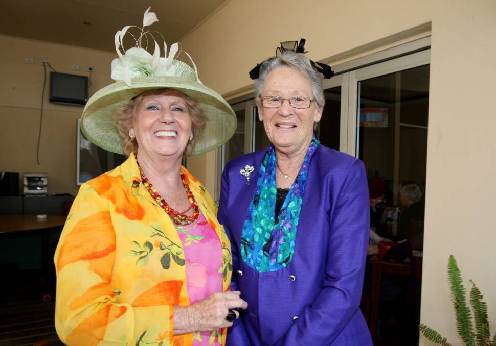 Josie Callaghan best hat, and Glenda Roache, "lady of the day", at the Royal Hotel.