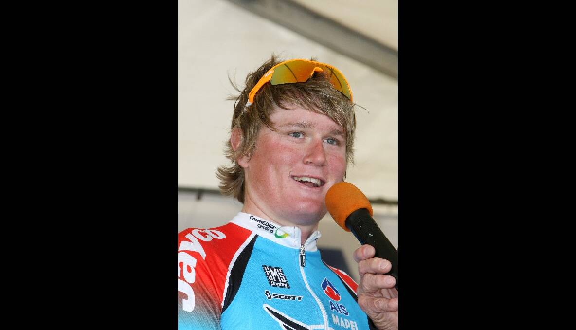 Aaron Donnelly finished second in Saturday's Campolina Melbourne to Warrnambool Cycling Classic. 