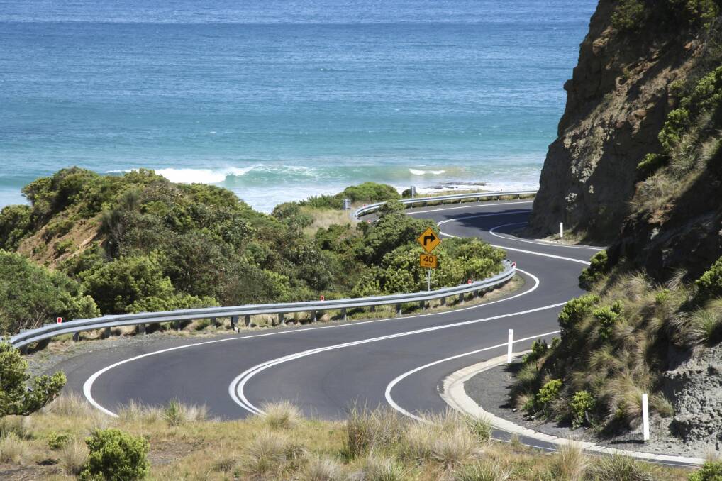 Warrnambool College students and teachers were riding in single file on the Great Ocean Road, two kilometres west of Peterborough, when a passing car of young men threw apples and eggs at them.
