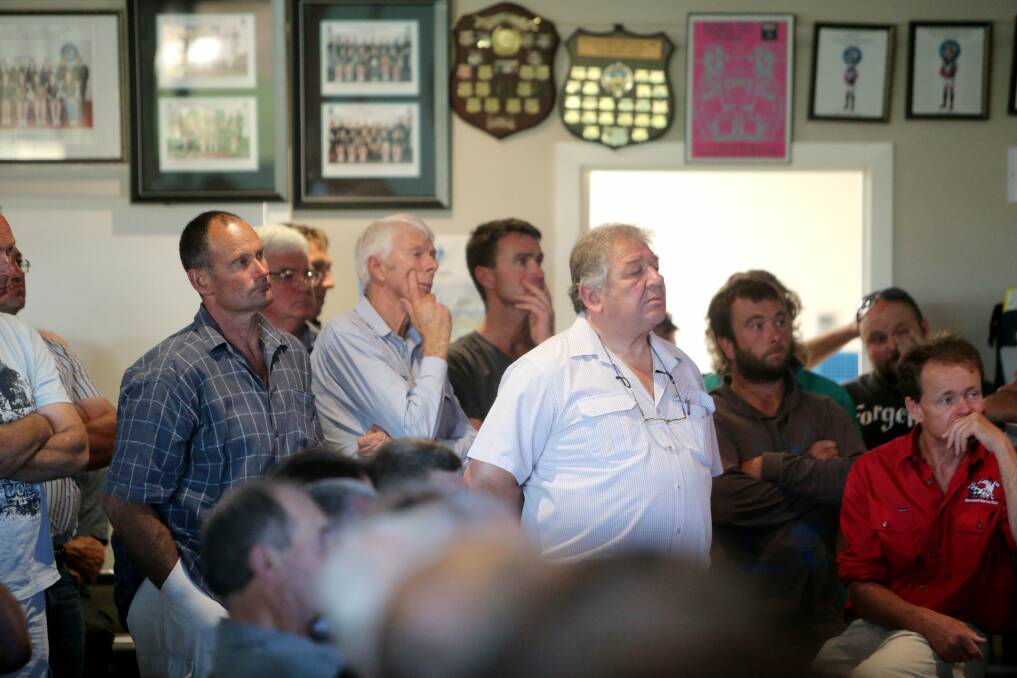 Moyne Shire mayor Jim Doukas was among the 600 people at the dairy crisis meeting in Noorat.
