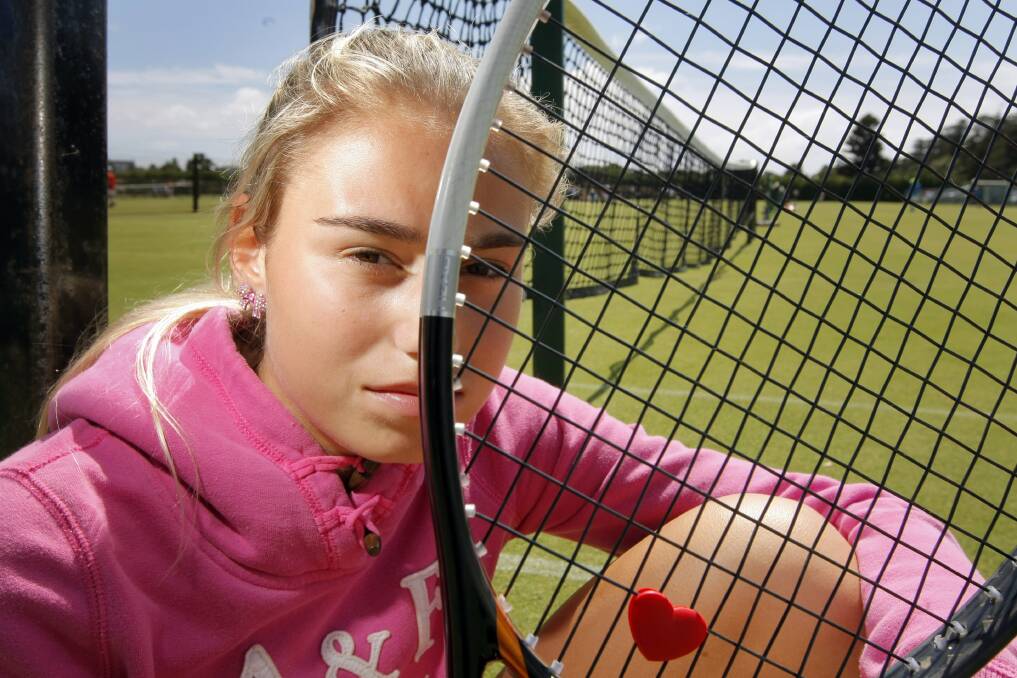 Estonian visitor Annely Pokras is combining holidays with her love for tennis. The 16-year-old will contest the Junior Grasscourt Open, which started yesterday with qualifying at Warrnambool Lawn Tennis Club.