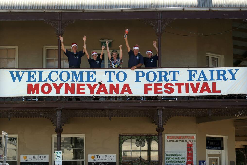 Moyneyana Festival committee members Henry Toller-Bond (left), Jackie Hermann, Jeanette Toller-Bond, Reg Harry and Guenter Hermann welcome back the popular annual celebration for its 65th year.