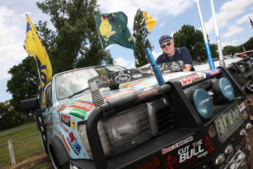 Ron Rose from Portland with his Toyota Hilux which he entered in the Ute Muster Competition. 