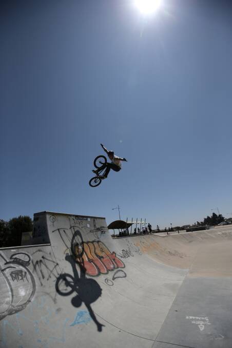 Hugh O'Brien, 16, from Warrnambool, finished third in the open BMX.