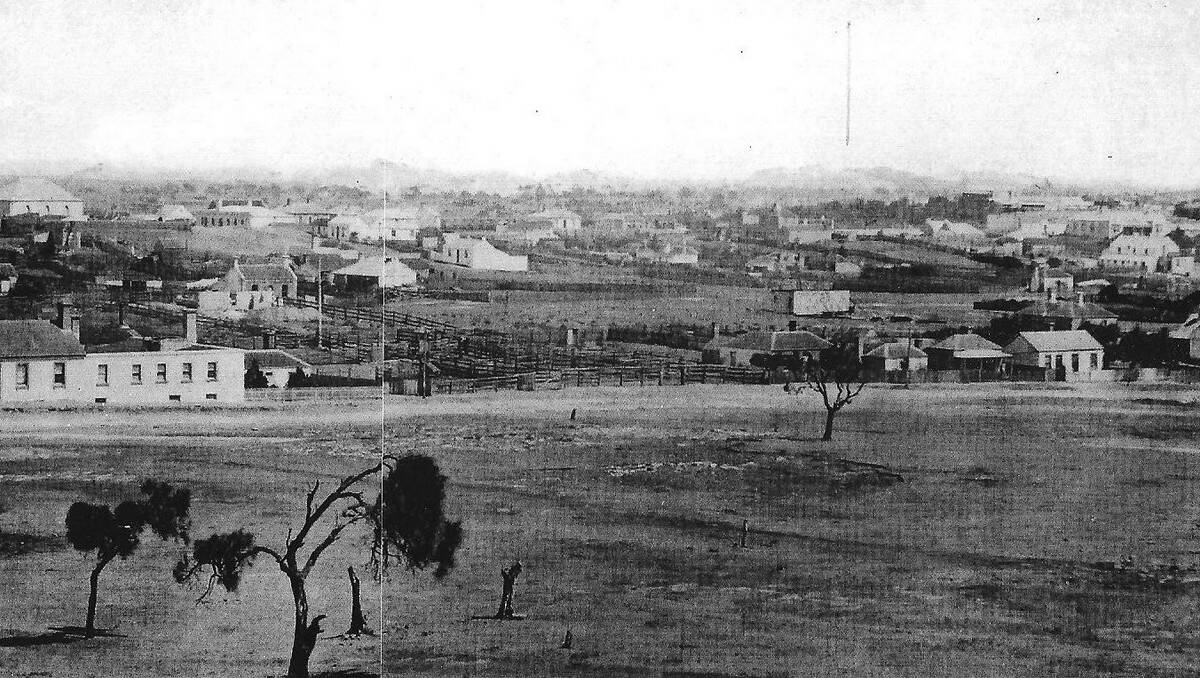 A view of Warrnambool from the Liebig Street hill, circa 1870. SOURCE: Warrnambool & District Historical Society.