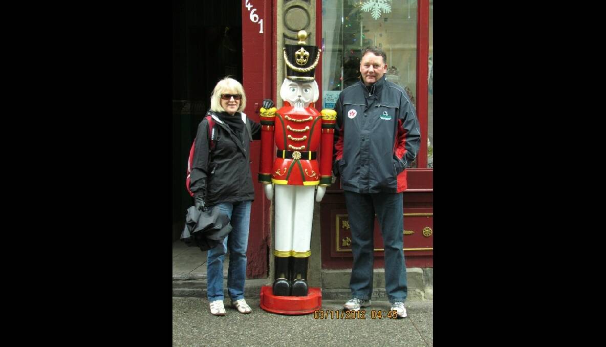 Warrnambool residents Carolyn and Simon Adams on holiday in Montreal, Canada.