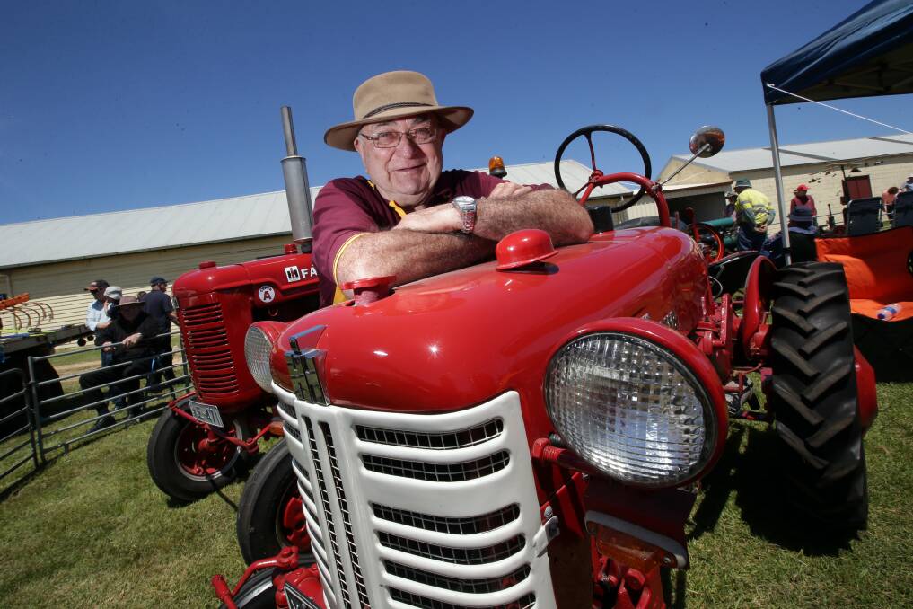 Ron Moudray from Port Fairy with his 1957 McCormick Farmall Cub tractor. Picture: DAMIAN WHITE