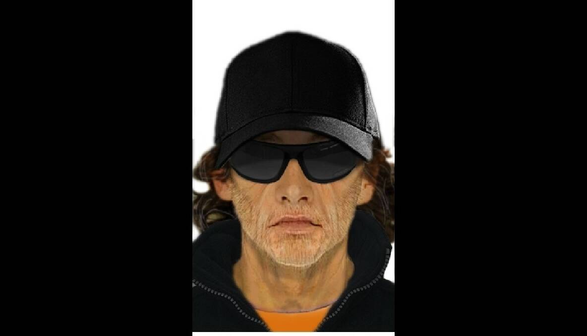 A police identikit image of the wanted man.